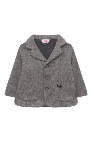 Хлопковый пиджак Il Gufo. Цвет: серый