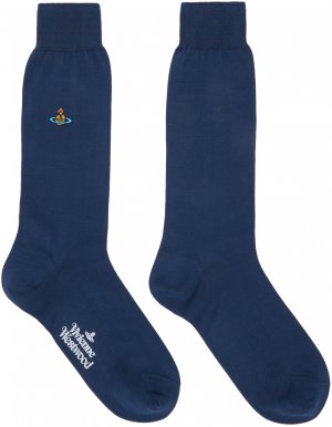 Синие однотонные носки Vivienne Westwood