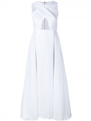 Перекрестное платье без рукавов Preen By Thornton Bregazzi. Цвет: белый