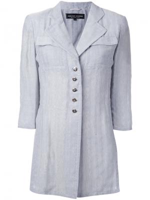 Пиджак с укороченными рукавами и жаккардовым эффектом Jean Louis Scherrer Vintage. Цвет: серый