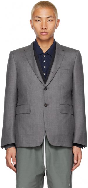 Серый классический пиджак Thom Browne