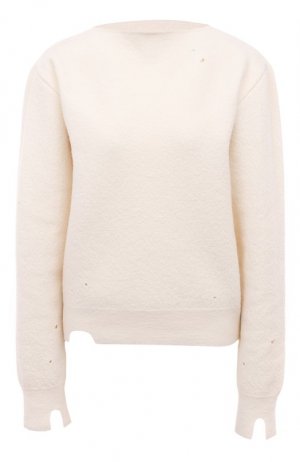 Шерстяной свитер MM6. Цвет: кремовый