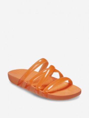 Сандалии Splash Glossy Strappy, Оранжевый Crocs. Цвет: оранжевый