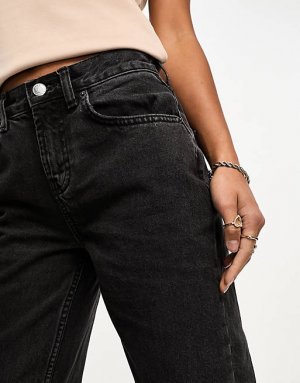 Черные прямые джинсы в стиле 90-х ASOS DESIGN Petite