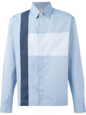Рубашка с контрастными панелями Antonio Marras. Цвет: синий