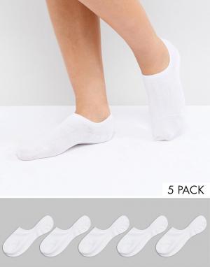 Набор из 5 пар белых спортивных носков -Белый Monki