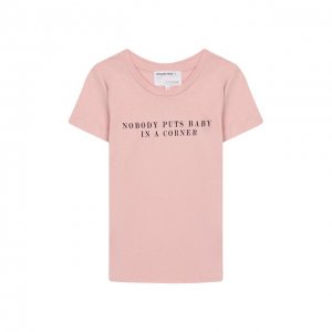 Хлопковая футболка Designers, Remix girls. Цвет: розовый