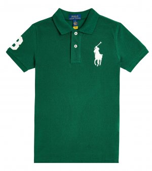 Хлопковая рубашка-поло , зеленый Polo Ralph Lauren