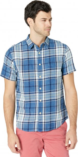 Рубашка в клетку San Gabriel с коротким рукавом , цвет Blue Plaid Lucky Brand