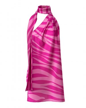 Платье мини NINEMINUTES. Цвет: розовый+красный