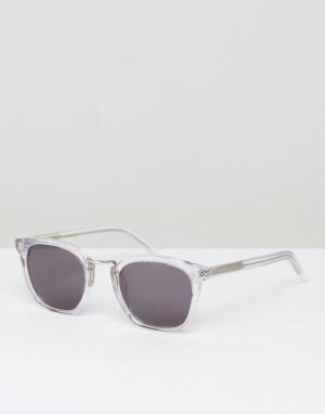 Квадратные солнцезащитные очки в прозрачной оправе Monokel Eyewear. Цвет: очистить