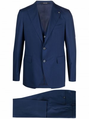Tailored single-breasted suit Tagliatore. Цвет: синий