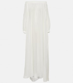 Платье макси с открытыми плечами ALAÏA, белый Alaïa