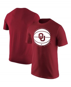 Мужская брендовая малиновая футболка с логотипом Oklahoma owners Basketball Jordan