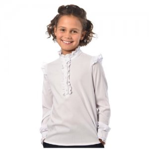 Блузка Tforma для девочек, размер 134, цвет белый, модель Md707134 TForma/ReForma. Цвет: белый