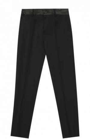 Шерстяные брюки прямого кроя Jean Paul Gaultier. Цвет: черный