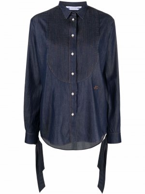 Джинсовая рубашка с плиссировкой Jacob Cohen. Цвет: синий
