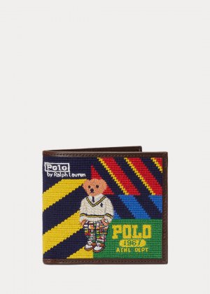 Полосатый бумажник Polo Bear с вышивкой Ralph Lauren