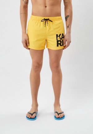 Плавки Karl Lagerfeld Beachwear. Цвет: желтый