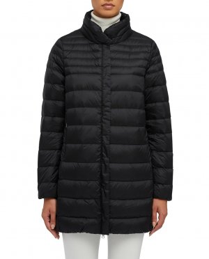 Женская расклешенная куртка-пуховик кроя 3/4 , черный Geox. Цвет: черный