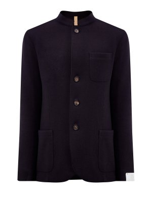 Укороченное пальто из шерсти с накладными карманами ELEVENTY. Цвет: черный