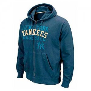 Толстовка New York Yankees Majestic. Цвет: синий/серый
