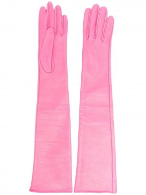 Длинные перчатки Manokhi. Цвет: розовый