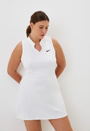 Платье Nike W NKCT DF VICTORY DRESS PLUS. Цвет: белый