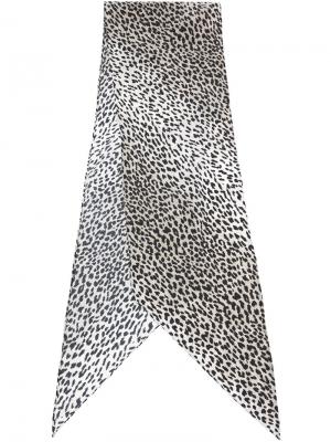 Платок с леопардовым принтом Saint Laurent. Цвет: телесный