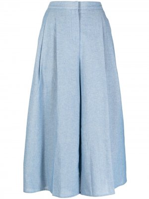 Укороченные брюки широкого кроя Carolina Herrera. Цвет: синий