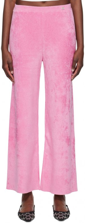 Розовые брюки с кристаллами G Gucci
