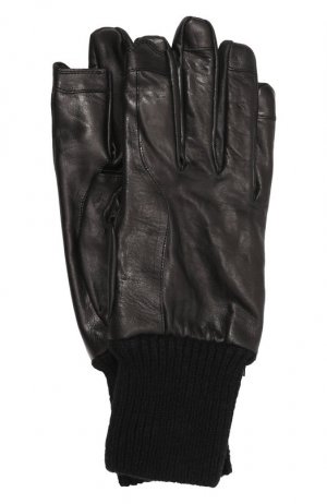 Кожаные перчатки Rick Owens. Цвет: чёрный