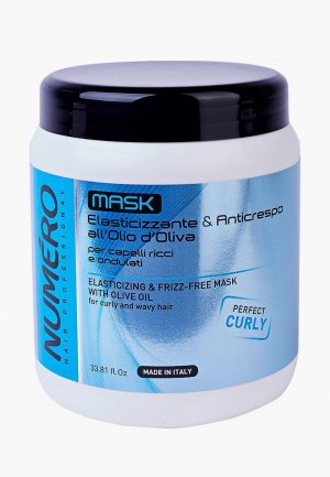 Маска для волос Brelil Professional Numero с оливковым маслом вьющихся и волнистых волос, 1000 мл. Цвет: разноцветный