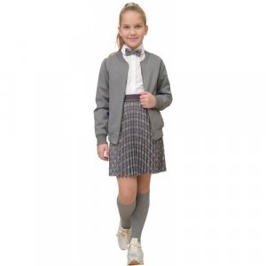 Школьный пиджак , размер 32/134, серый Sky Lake. Цвет: серый/серый..