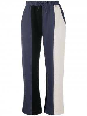 Укороченные спортивные брюки со вставками Être Cécile. Цвет: синий