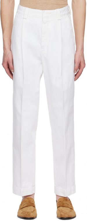 Белые джинсы со складками ZEGNA
