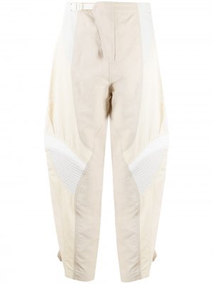 Зауженные брюки со вставками Stella McCartney. Цвет: бежевый