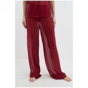 Роскошные брюки из чистого шелка Tenuto Merlot Damore 10019-37-23 Красный 46-48 D'amore. Цвет: красный