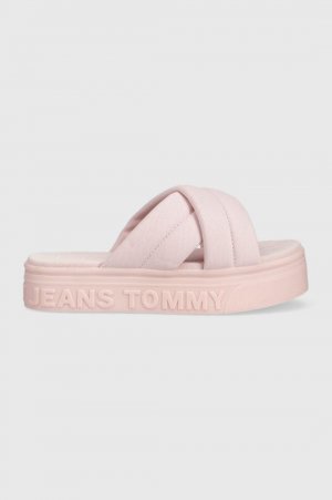 Шлепанцы , розовый Tommy Jeans