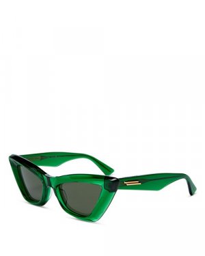 Солнцезащитные очки «кошачий глаз», 53 мм , цвет Green Bottega Veneta