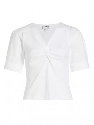 Ronelle перекрученная блузка с V-образным вырезом , белый Tanya Taylor