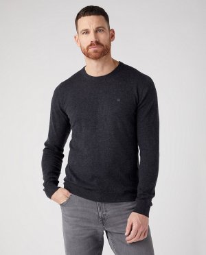 Мужской свитер классического кроя серого цвета , серый Wrangler. Цвет: серый