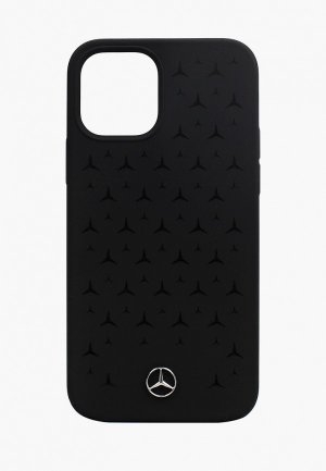 Чехол для iPhone Mercedes-Benz 12/12 Pro (6.1), Liquid silicone Stars Black. Цвет: черный