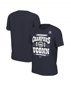 Женская темно-синяя мужская футболка UConn Huskies 2023 NCAA по баскетболу в честь национальных чемпионов , темно-синий Nike