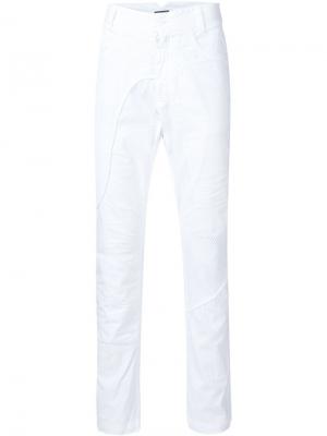 Лоскутные джинсы Alexandre Plokhov. Цвет: белый