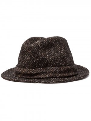 Твидовая шляпа-федора Dolce & Gabbana. Цвет: коричневый