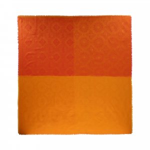 Тканый платок в стиле пэчворк от , цвет Красный/Оранжевый Givenchy