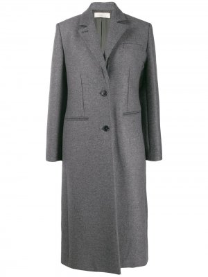 Однобортное приталенное пальто Nina Ricci. Цвет: серый