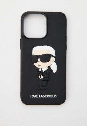 Чехол для iPhone Karl Lagerfeld 14 Pro Max, 3D Rubber. Цвет: черный