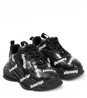 Кроссовки Triple S с логотипом , черный Balenciaga Kids
